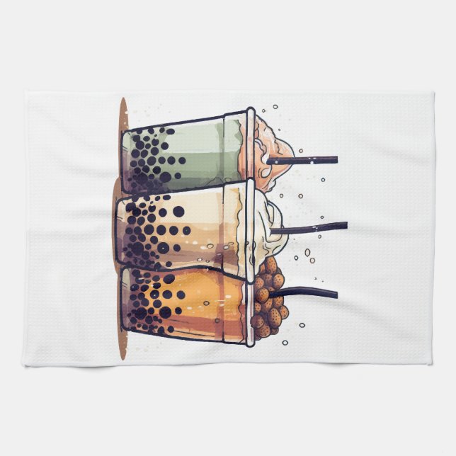 Linge De Cuisine La vie est courte, buvez le boba (Horizontal)