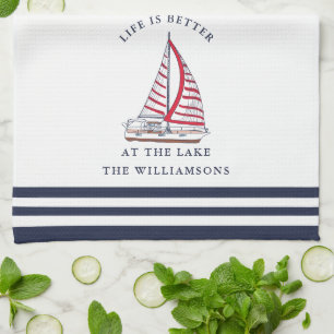 Linge De Cuisine La vie est meilleure au lac Nautique