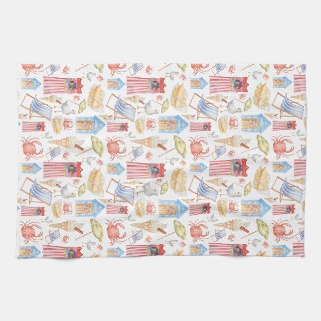 Linge De Cuisine La vie est un teatowel de plage (Horizontal)
