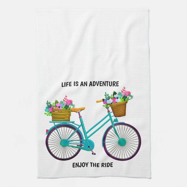 Linge De Cuisine La vie est une aventure (Vertical)