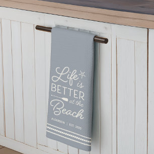 Linge De Cuisine La vie personnalisée est meilleure à la plage