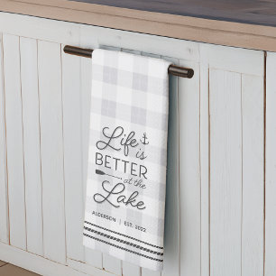 Linge De Cuisine La vie personnalisée est meilleure au lac Plaid