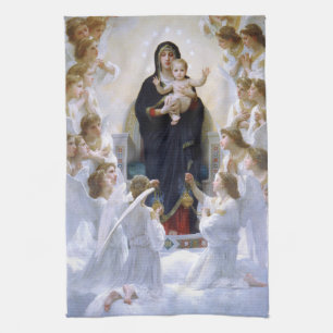 Linge De Cuisine La Vierge aux anges par William Bouguereau