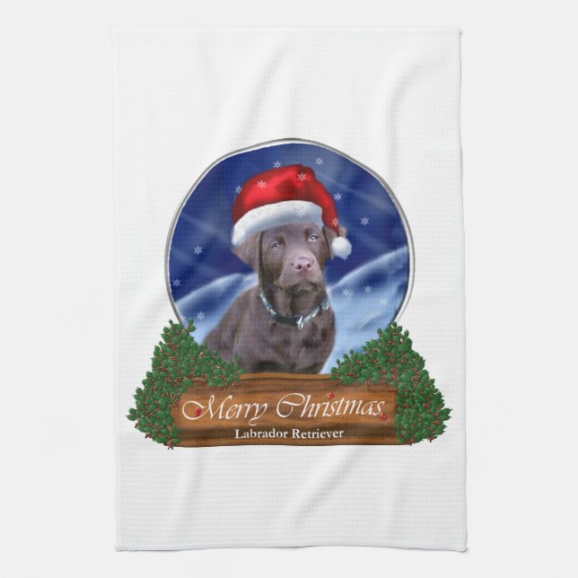Linge De Cuisine Labrador Retriever Christmas (Vertical)