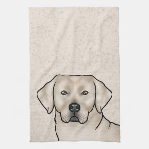 Linge De Cuisine Labrador Retriever Cream Anglais Tête de Labrador