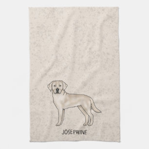 Linge De Cuisine Labrador Retriever crème anglais Nom personnalisé