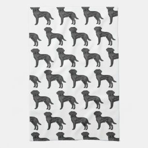 Linge De Cuisine Labrador Retriever Noir Motif de Chien de Dessin A