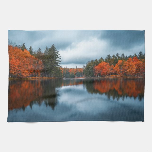 Linge De Cuisine Lac d'Automne (Horizontal)
