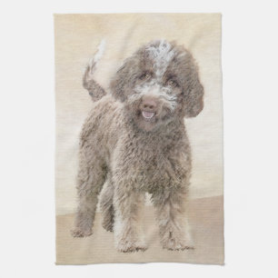 Linge De Cuisine Lagotto Romagnolo Peinture - Cute Original Chien A