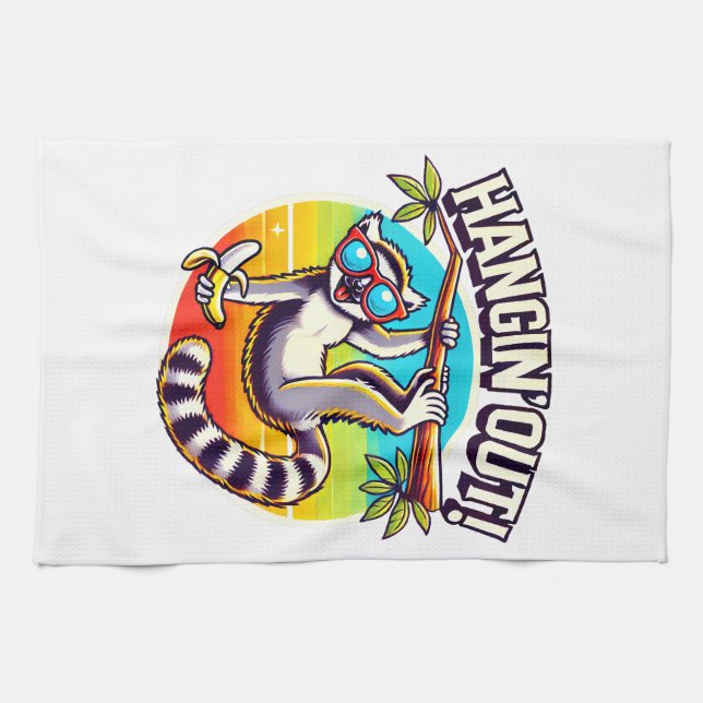 Linge De Cuisine Laidback Lemur Vibes (Horizontal)