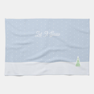 Linge De Cuisine Laisser neiger un arbre d'hiver minuscule Ice Blue