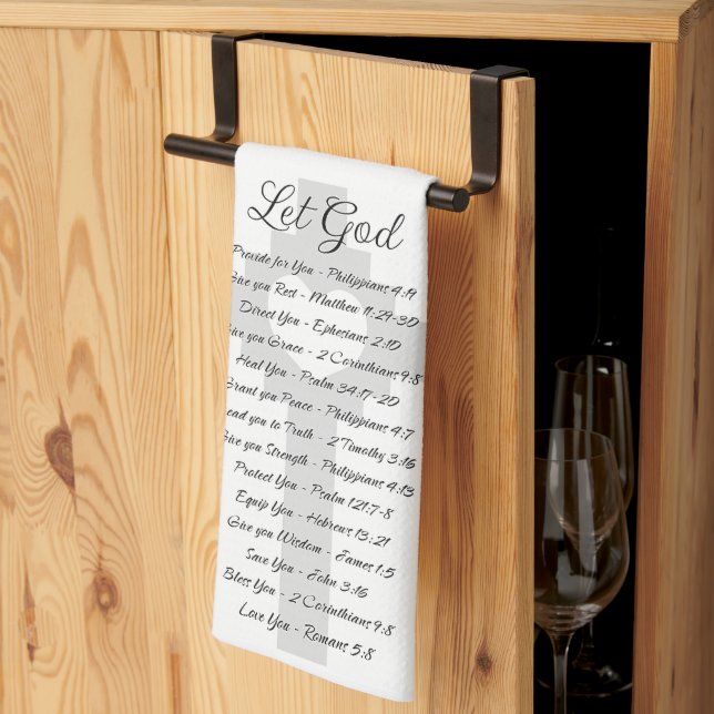 Linge De Cuisine Laissez Dieu inspiration d'écriture (Pliage en tiers)