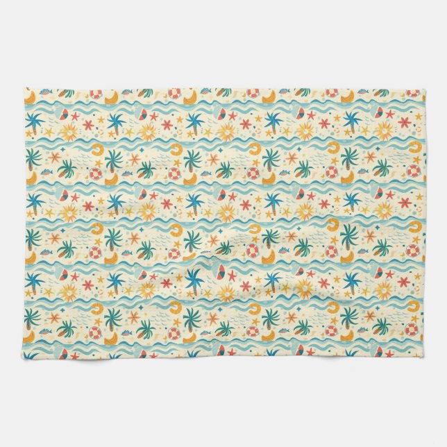 Linge De Cuisine Laissez la mer vous libérer et le soleil vous embr (Horizontal)
