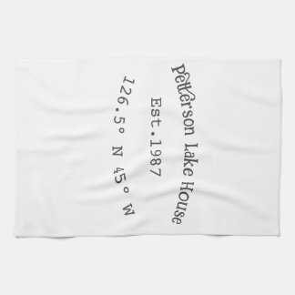 Linge De Cuisine Lake house et. Date année coordonnées personnalisé