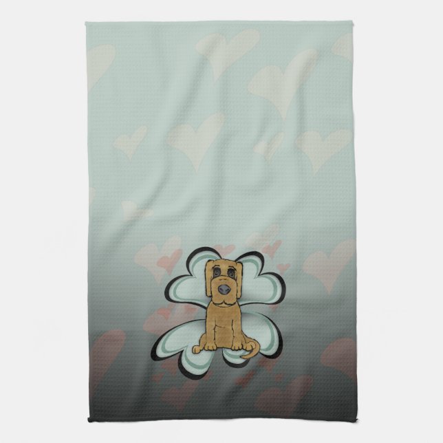 Linge De Cuisine L'amour des chiots (Vertical)