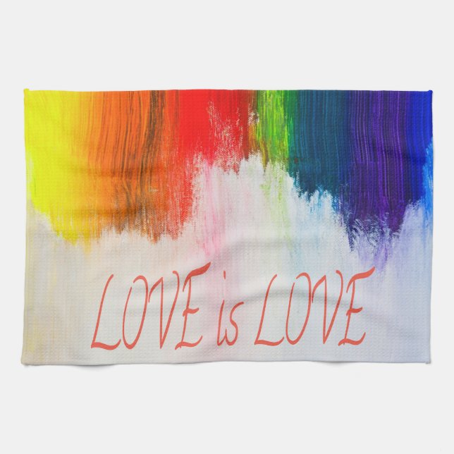 Linge De Cuisine L'amour est l'amour Rainbow Pride LBGQT (Horizontal)