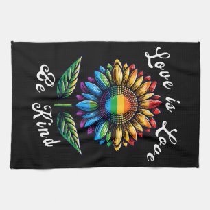 Linge De Cuisine L'amour est l'amour Rainbow Sunflower LGBT+ Gay Le