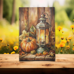 Linge De Cuisine Lampe et citrouilles d'automne