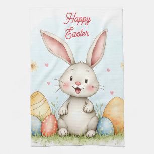 Linge De Cuisine Lapin de Pâques mignon et collection tendance d'œu