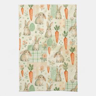 Linge De Cuisine Lapin Mignon & Motif Cottage Carotte (1)