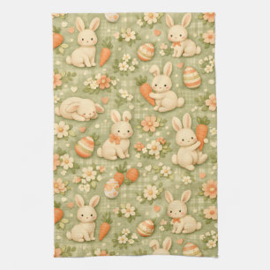 Linge De Cuisine Lapin Mignon & Motif Cottage Carotte (2)