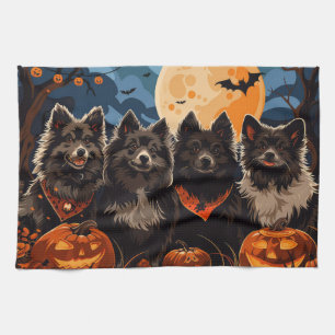 Linge De Cuisine Lapphund finlandais Halloween Éffrayant