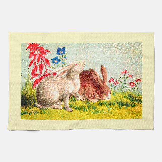 Linge De Cuisine L'art des lapins (Horizontal)