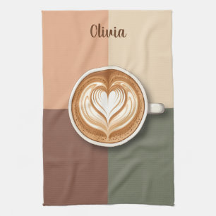 Linge De Cuisine L'art moderne du latte en forme de cœur