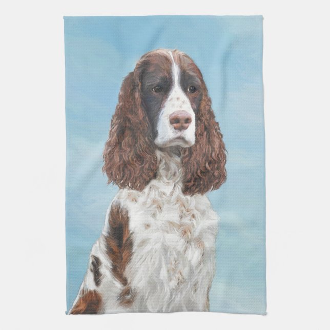 Linge De Cuisine L'art original du chien par Springer espagnol (Vertical)
