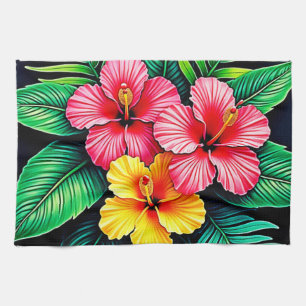 Linge De Cuisine L'art tropical des Hibiscus