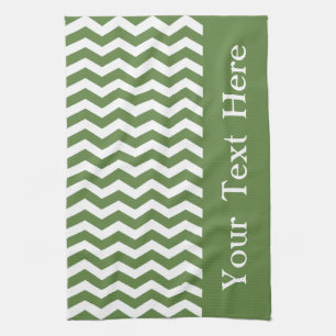 Linge De Cuisine Las Palmas Green Wave Chevron personnalisable