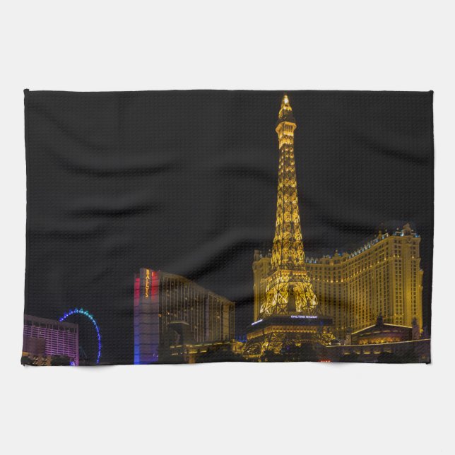 Linge De Cuisine Las Vegas la nuit Skyline (Horizontal)