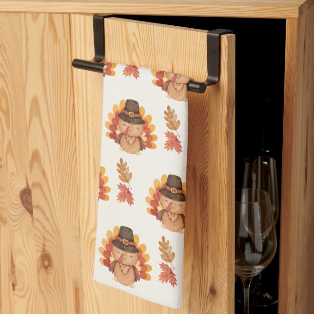 Linge De Cuisine L'automne de Thanksgiving laisse Gobal (Pliage en tiers)