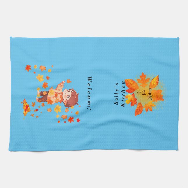 Linge De Cuisine L'automne laisse s'amuser (Horizontal)