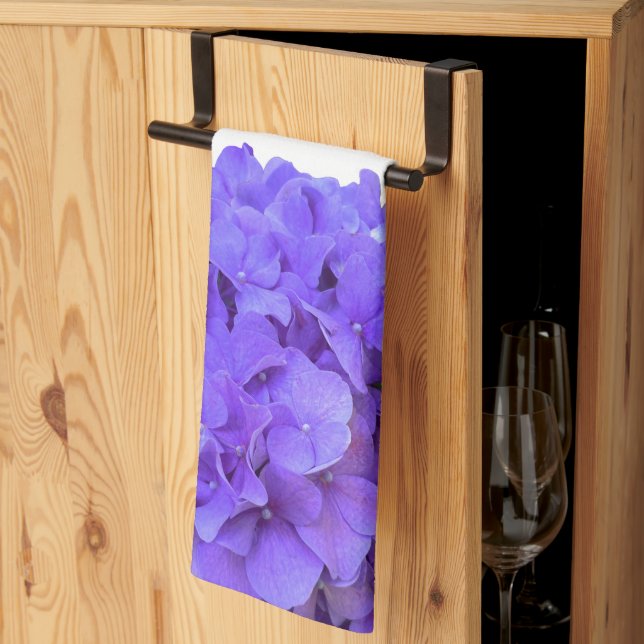 Linge De Cuisine Lavande lilas violet Hydrangeas violet Fleurs (Pliage en tiers)