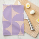 Linge De Cuisine Lavande Motif moderne du milieu du siècle<br><div class="desc">Retro Motif moderne du milieu du siècle - Formes géométriques Abstraites - Motif minimaliste en lavande / violet / lilas et beige.</div>
