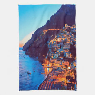 Linge De Cuisine ldp POSITANO Côte Amalfi - coucher de soleil à l'h