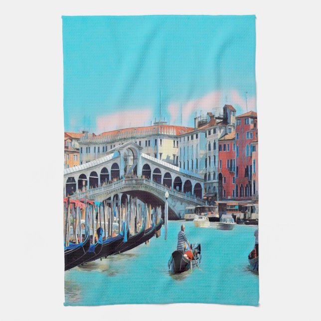 Linge De Cuisine ldp VENICE - gondolas - rialto - (Vertical)