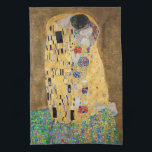 Linge De Cuisine Le baiser de Gustav Klimt<br><div class="desc">The Kiss by Gustav Klimt The Kiss est une peinture à l'huile sur toile avec de la feuille d'or, de l'argent et du platine. par le peintre symboliste autrichien Gustav Klimt. Il a été peint à un moment donné en 1907 et 1908, au plus fort de ce que les savants...</div>