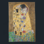 Linge De Cuisine Le baiser de Gustav Klimt<br><div class="desc">The Kiss by Gustav Klimt The Kiss est une peinture à l'huile sur toile avec de la feuille d'or, de l'argent et du platine. par le peintre symboliste autrichien Gustav Klimt. Il a été peint à un moment donné en 1907 et 1908, au plus fort de ce que les savants...</div>