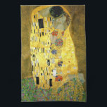 Linge De Cuisine Le baiser par Gustav Klimt<br><div class="desc">Le baiser par Gustav Klimt sur la serviette d'o à employer ou accrocher</div>