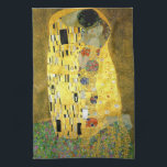 Linge De Cuisine Le baiser par Gustav Klimt<br><div class="desc">Le baiser par Gustav Klimt sur la serviette d'o à employer ou accrocher</div>
