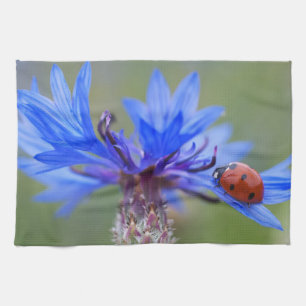 Linge De Cuisine Le bleu fleurit vigne d'art de destin d'amour de p