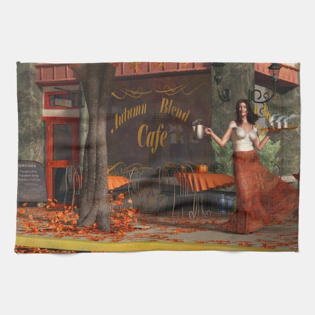 Linge De Cuisine Le café de rôti d'automne (Horizontal)