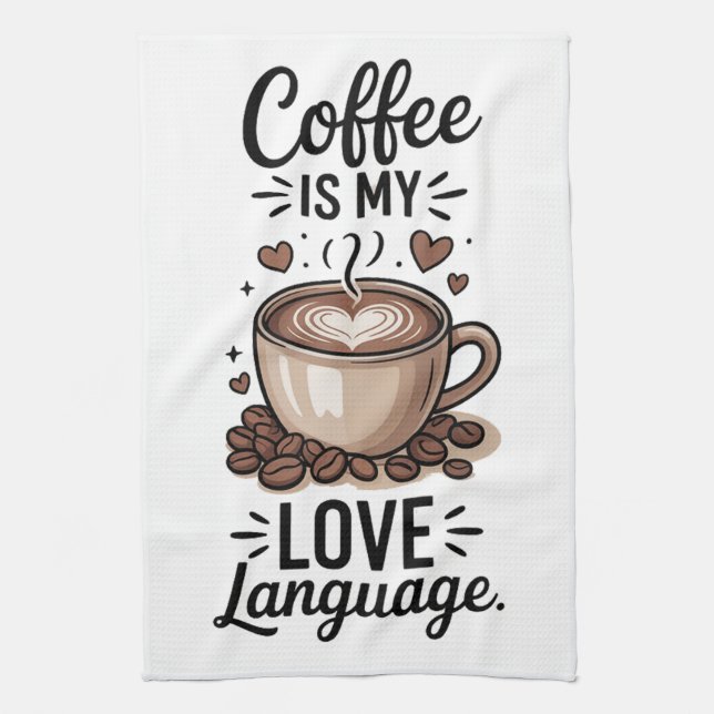 Linge De Cuisine Le café est mon (Vertical)