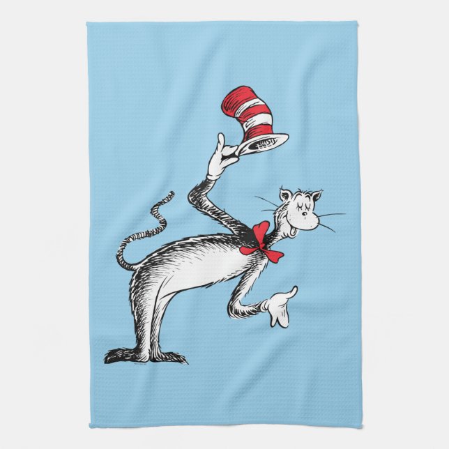 Linge De Cuisine Le Chat au Chapeau s'incline (Vertical)