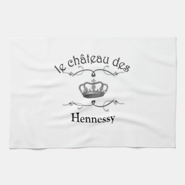Linge De Cuisine le chateau des VOTRE NOM v.2 (Horizontal)