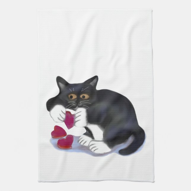 Linge De Cuisine Le chaton de smoking a le jouet de cataire de (Vertical)