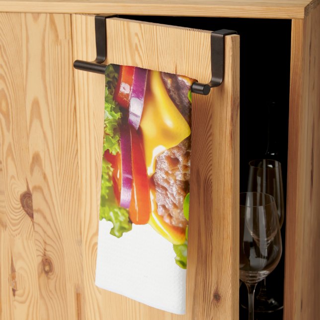 Linge De Cuisine Le cheeseburger appétissant de SlipperyJoe crousti (Pliage en tiers)