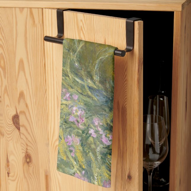 Linge De Cuisine Le chemin à travers les Irises - Claude Monet (Pliage en tiers)